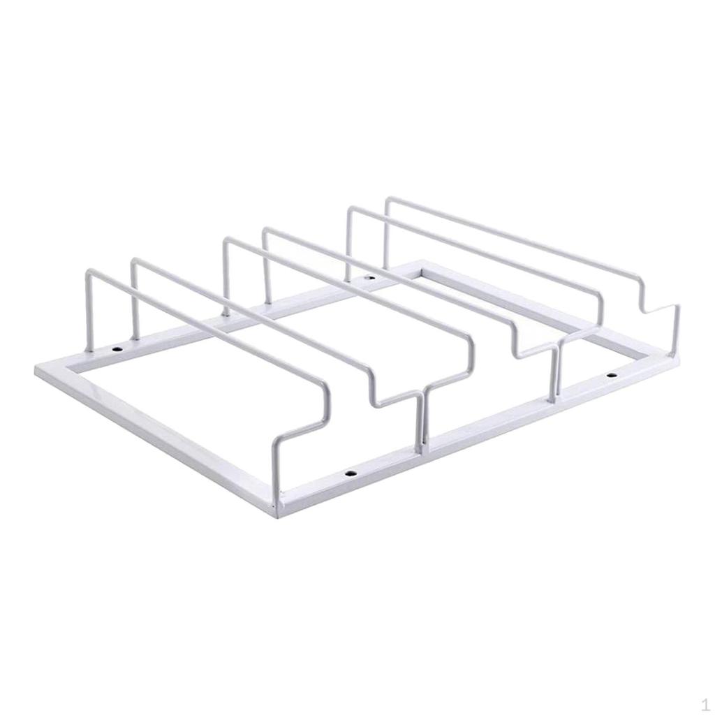 Hanging Stemware Holder Rack Metal Glass Organizer 3 Rows Organization Storage under