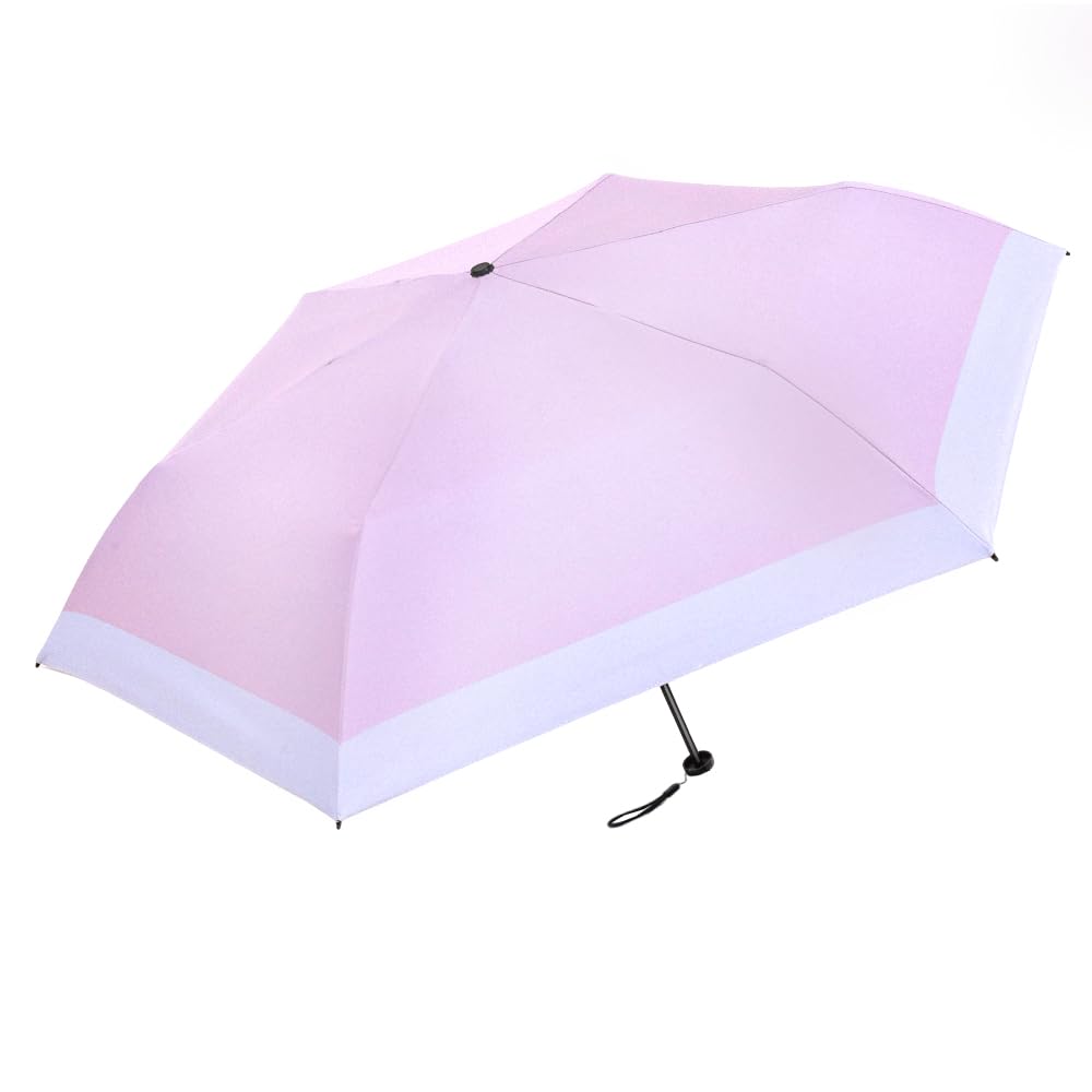 

Складной зонт Hankins JIS UV Полный Идеально подходит для дождя или лета Розовый зонт, [Легкий 129 г, Сертифицированный] Защита, Затемнение, Женский, Блеск, розовый