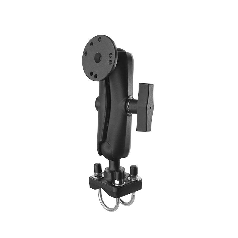 Industrial Forklift Tablet Mount with 1.5" VESA Ball Head and Double U-Bolt for Round Tubes