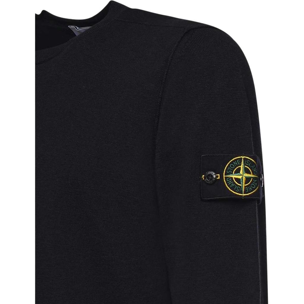STONE ISLAND Logo Crew Neck Long Sleeve Knit Sweater Unisex Sweater L1S155100052S00B0-V0029