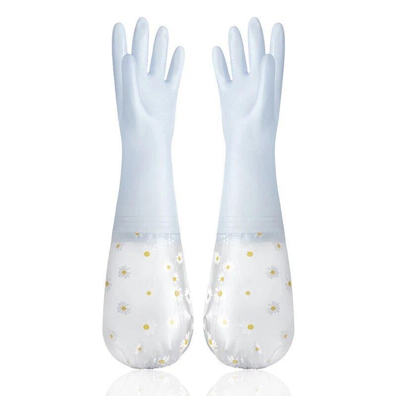 Wasserdichte Hausarbeits-Reinigungshandschuhe, Küchenreinigung, Latex, Haushalt, Geschirrspülen, Wäsche-Handschuhe, verschleißfeste Gummihandschuhe