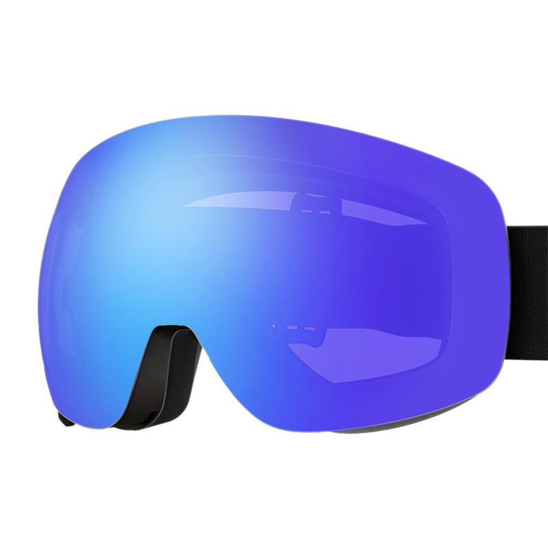 Men's and women's magnetic ski goggles, spherical ski glasses, anti-fog snow goggles, protective eyewear equipment