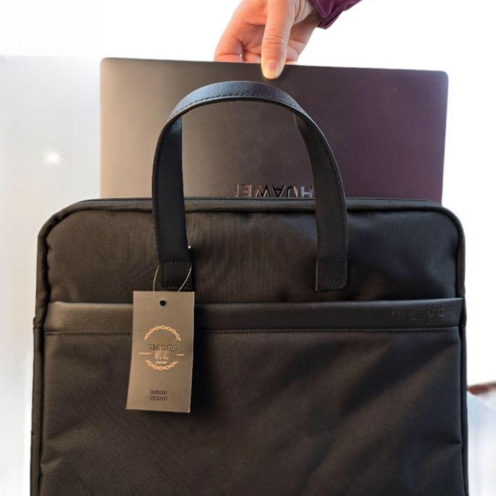 Premium Executive Leather Briefcase for Men - Laptop Handbag Sleeve