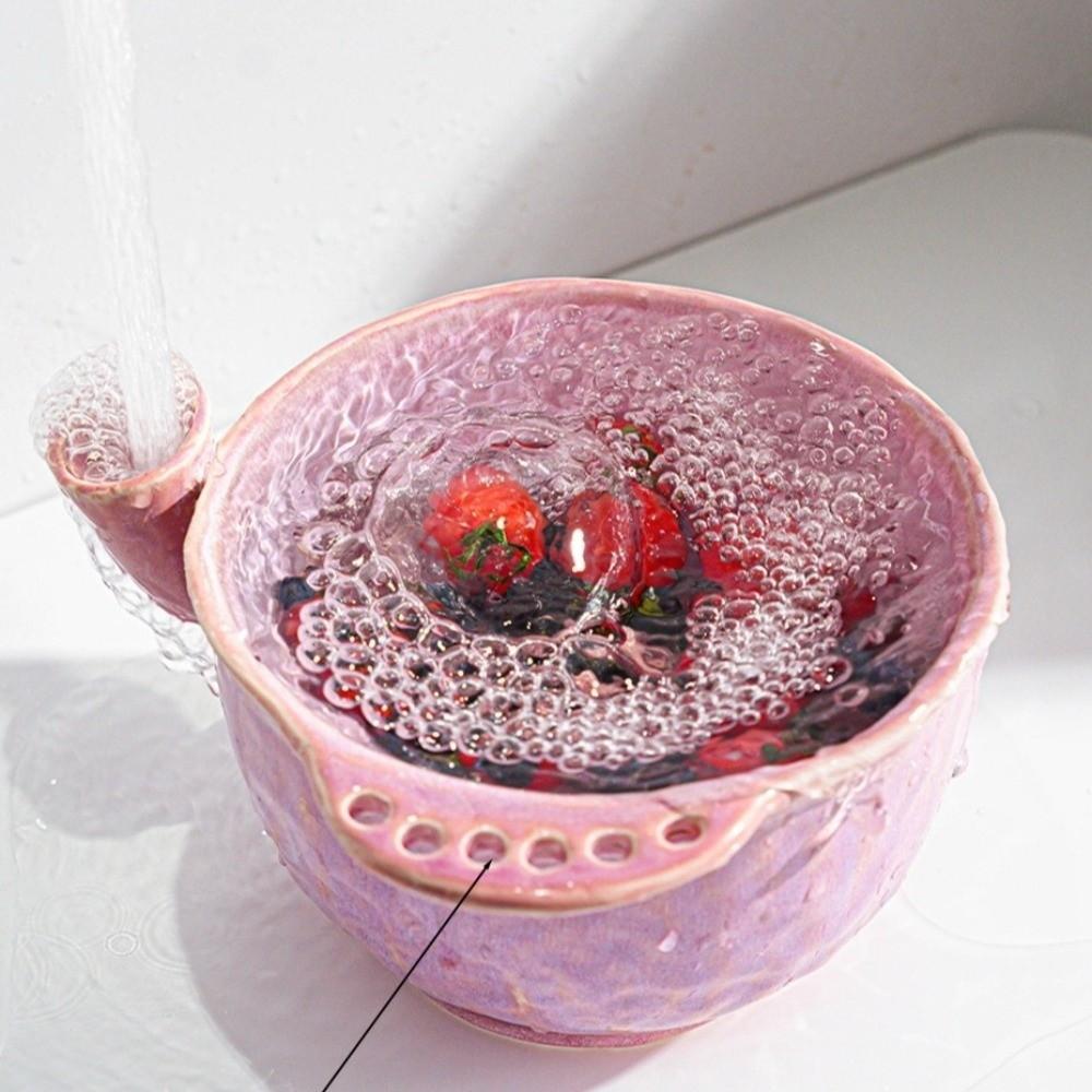 Self-spinning Fruit Washing Bowl Large Capacity Self-Rotating Fruit Cleaner Healthy Eating