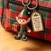 Holiday Keychain Accessories Christmas Santa Claus Keychain, Cartoon Snowman Reindeer Elf Highland Cow Stocking Stuffer Keyring, Xmas Character
