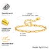 Fashion Link Chain Bracelet for Baby,Never Fade Stainless Steel Adjustable Wristband,Minimalist Hip Hop Jewelry Gift