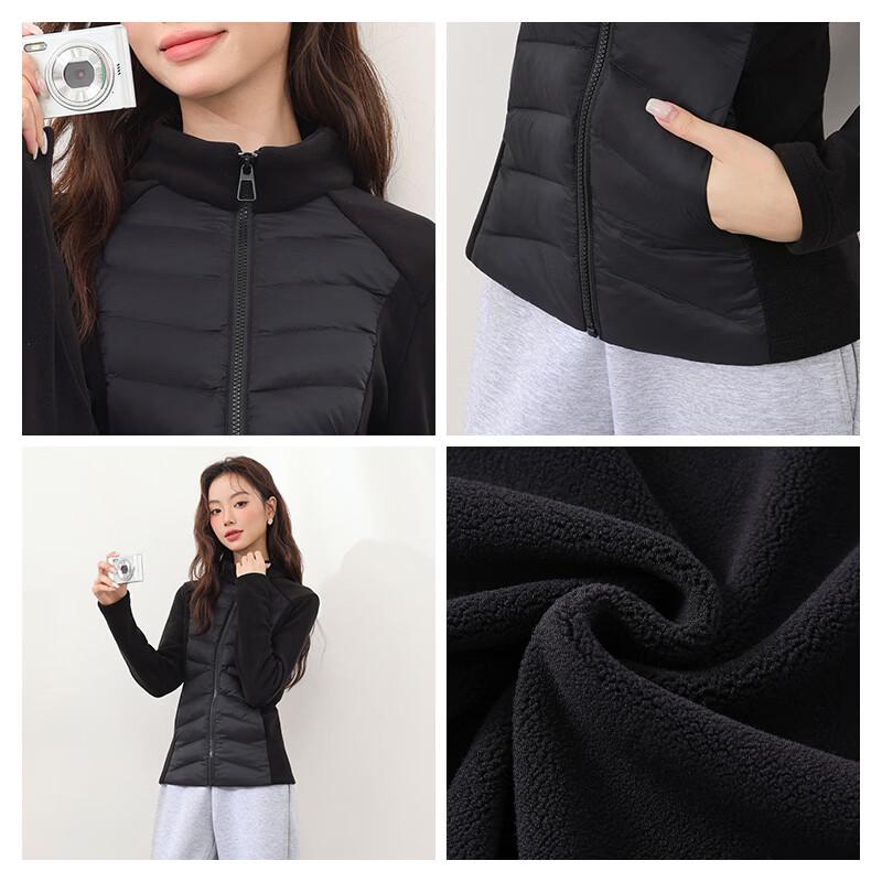 MJ STYLE Women's Slim Fit Stand Collar Fleece Jacket