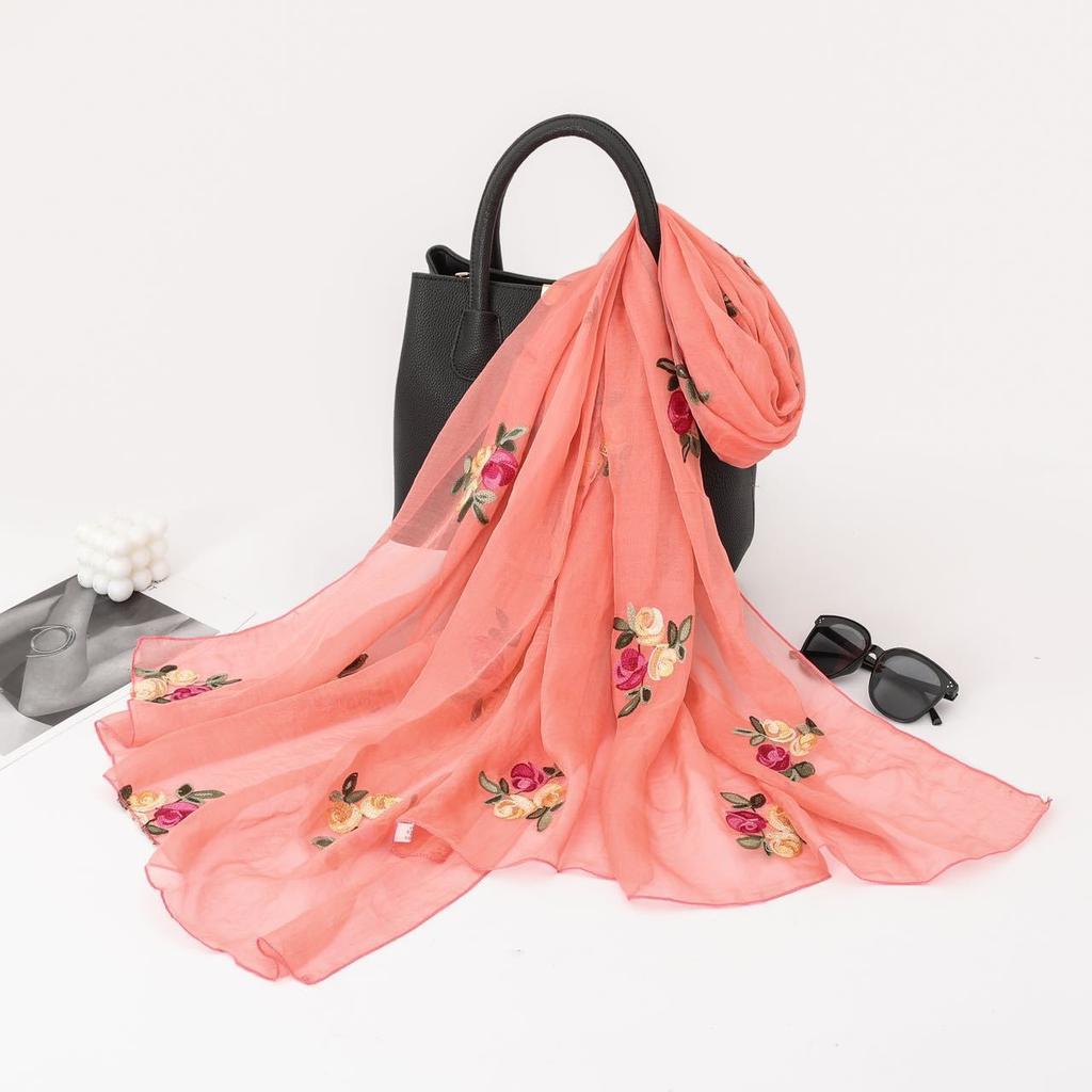 Ethnic Style Scarf for Women Fashion Yunnan Travel Outfit Summer Embroidery Embroidery Exterior