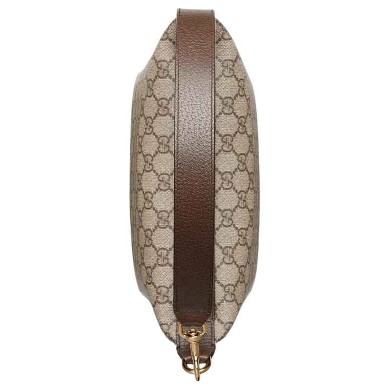 Gucci Ophidia detachable shoulder strap zipper closure Supreme canvas hand shoulder bag women's brown