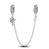 Trendy 925 Silver Large Billed Bir White Dove Parrot Feather Charms Beads Fit Pan 925 Original Bracelets DIY Luxury Fine Jewelry