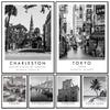 Famous Black and White Cities Verona Rome Punta Cana Florence Berlin Poster Travel Wall Art Canvas Painting Prints Home Decor