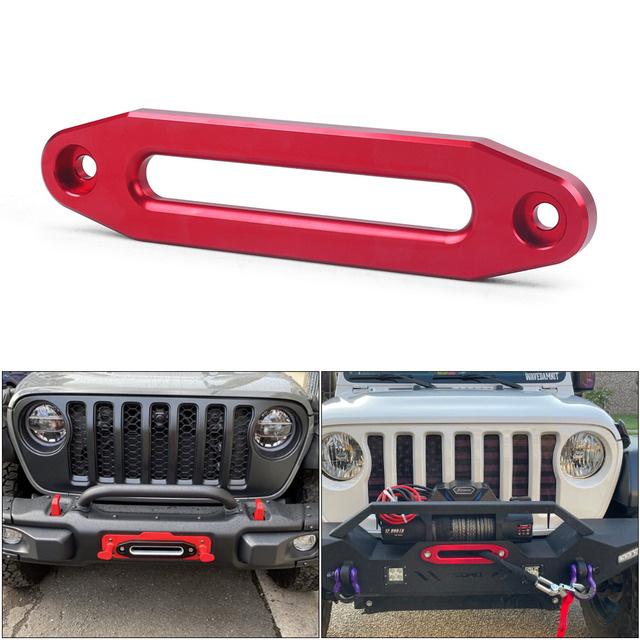 Universal 8000-15000 LBs Synthetic Mount Winch Rope 10 Inch 254MM Aluminum Hawse Fairlead For SUV ATV UTV Hawse Fairlead красный