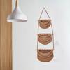Simple 3 Tier Storage Bag Handmade Fruit Net Pocket Practical Hanging Fruit Baskets  Flowers