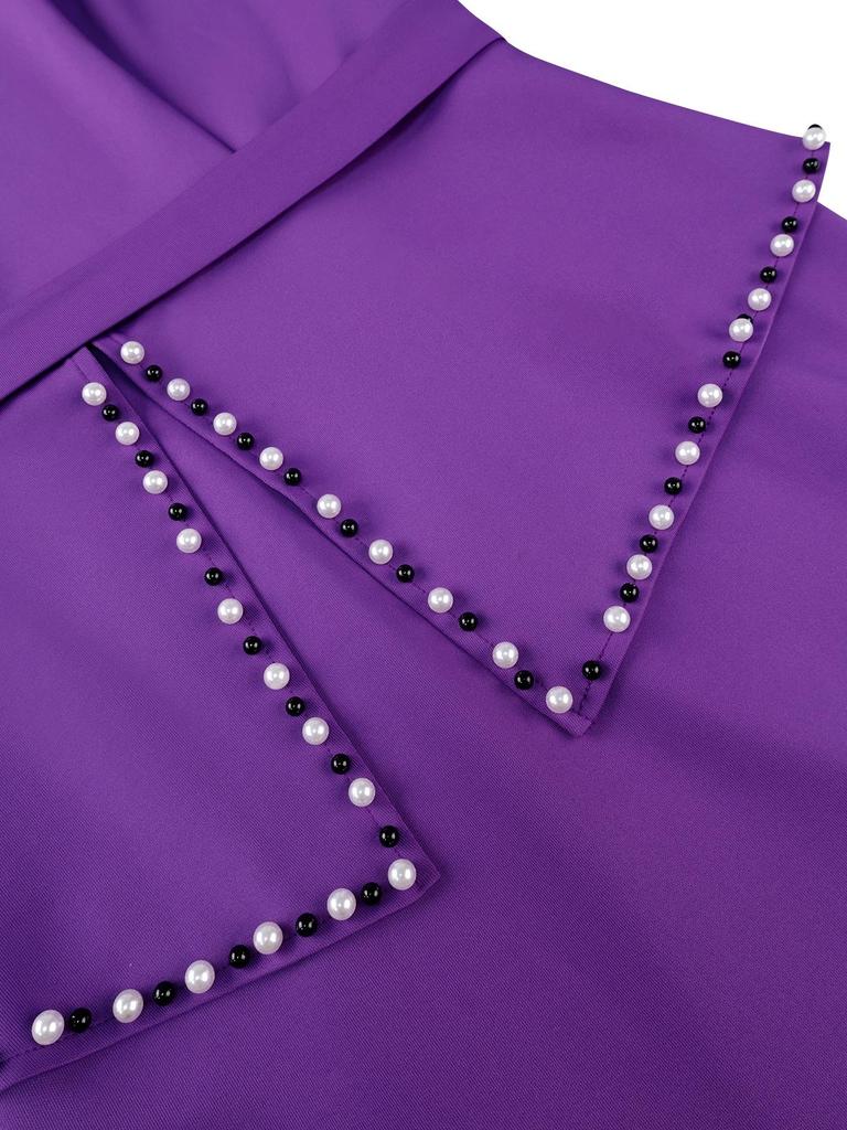 Plus-Size Beaded Ruffle Long Sleeve Bodycon Dress - Elegant and Slimming for Banquets and Commuting