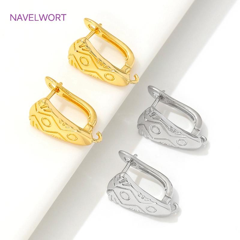 Crochets de Boucles d'Oreilles Plaqués Or 18K Fermoirs Laiton Accessoires de Boucles d'Oreilles Fil d'Oreille Pour Fabrication de Boucles d'Oreilles Apprêts, Accessoires de Fabrication de Boucles d'Oreilles DIY