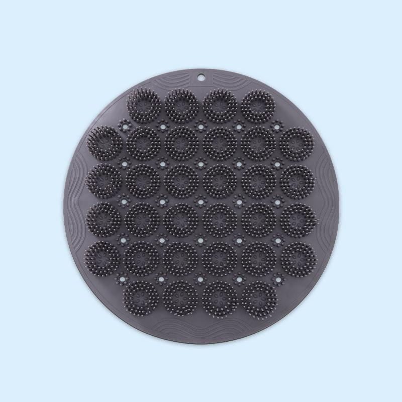 Body Exfoliating Massage Brush Bathroom Non-slip Shower Mat Back Massage Brush Silicone Foot Wash Body Cleaning Bathing Tool