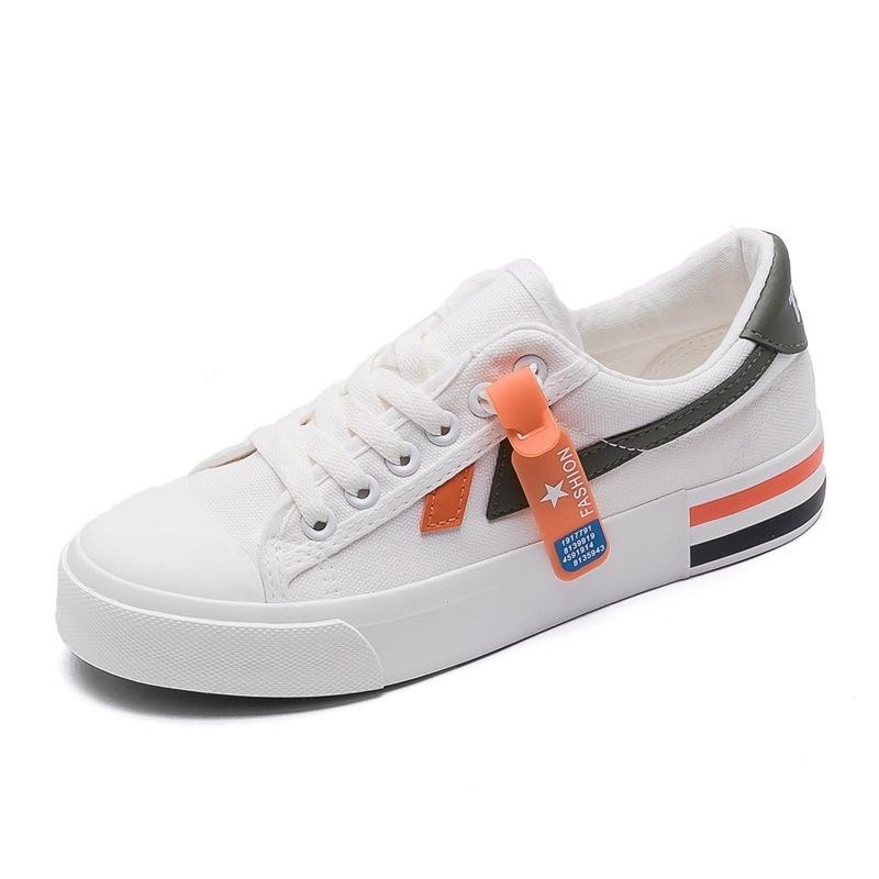 Little white shoes women's spring and autumn low-top canvas shoes spring new student versatile rubber plate shoes