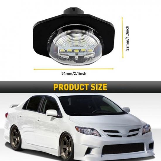 Rear LED License Plate Light Number Lamps For Scion XB Toyota Sienna Corolla EOA