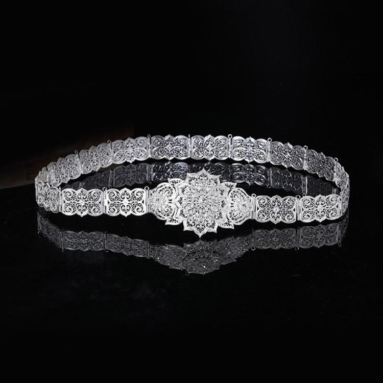 Cinturón de Cintura Tradicional Traje del Cáucaso Ruso Cinturón de Cristal para Actuaciones en Escenario Elegante Cinturón de Cintura para Traje de Boda