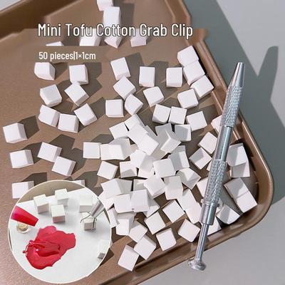 Nail Art Sponge Grabber: Stainless Steel Non-Slip Blush Gradient Tool for Professional Salon Use.