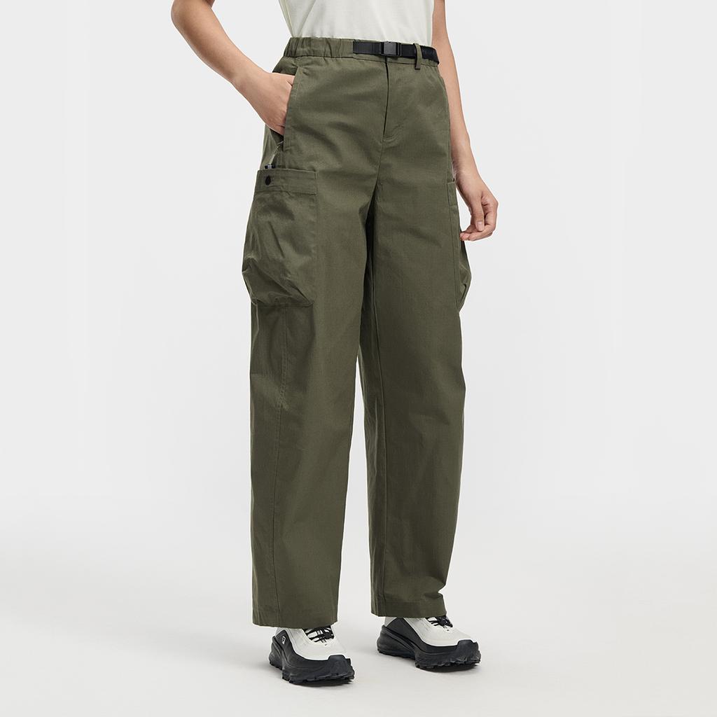 FILA Explore Fashionable Personality Trendy Minimalist Sports Casual Outdoor Versatile Comfortable Loose Woven Cargo Pants Women bottoms A11W617808FDG
