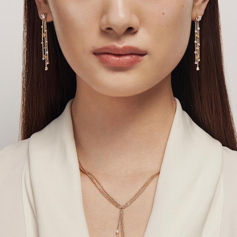Swarovski Botanical Goddess Tassel Crystal Long Earrings Women Earrings 5535791