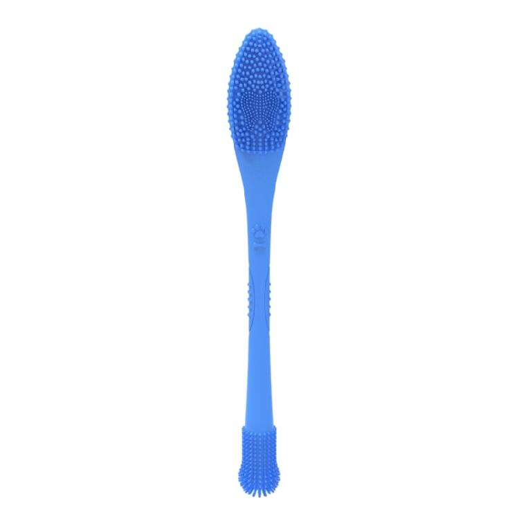 Efficient Pet Toothbrush For Dog And Cats with Double Head Design Removes Tartar Promote Freshed Breath Comfortable Grip