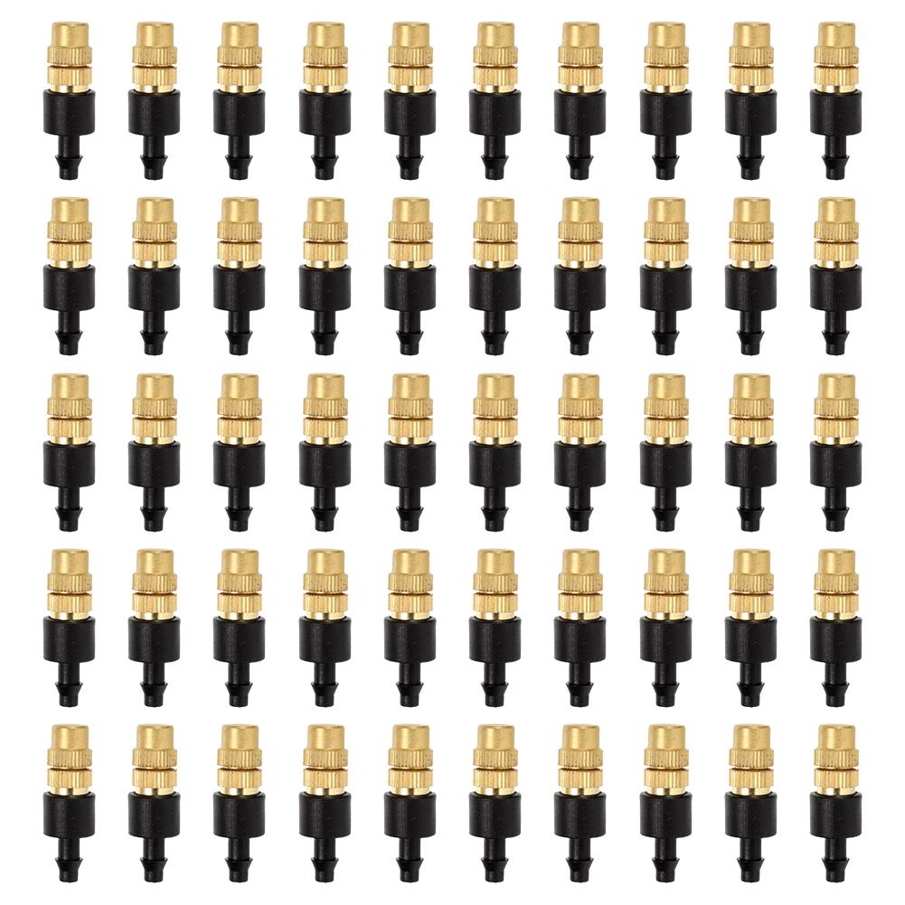 

50 шт. Распылительные форсунки Регулируемая дождевальная головка для садового шланга Ирригационные капельницы Распыляющая форсунка Садовые принадлежности