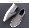 Korean Style Men's Breathable Leather Low-Top Casual Shoes - Soft Sole & Versatile Design for Spring/Summer.