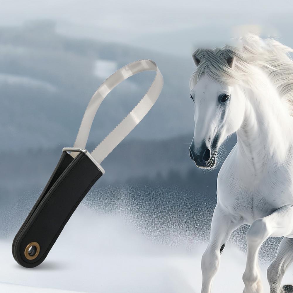 Horse Hair Shedding Tool Stainless Steel Double Sided Hair Brush Scraper Soft Grip Handle Horse Shedding Tool Pets Grooming for