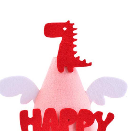 Happy Birthday Hat Dinosaurs Whales Bright Color No Deformation Adorable Adult Children Birthday Felt Hat Party Supplies