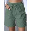 Summer New Style, Loose Fit, Linen, Casual Shorts, Solid Color, Plus Size, High Waist, Wide Leg Pants for Women