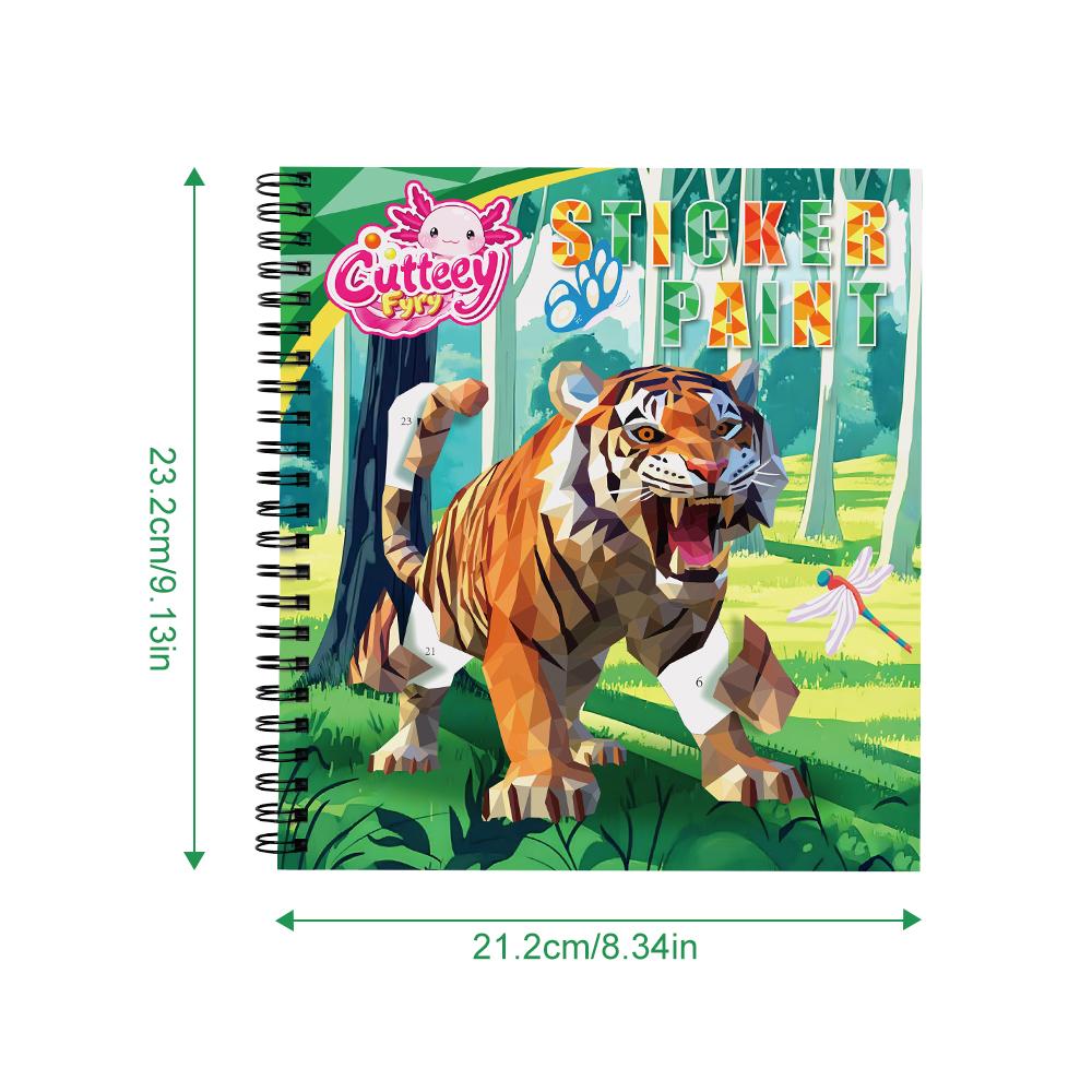 

1/2/4/6PCS Paint By Sticker For Kids Children s Busy Sticker Book By Number Sticker Puzzle Book With Story Girls Stationery