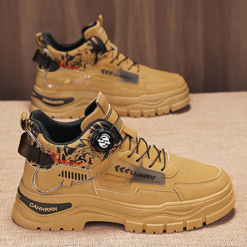 Men'S Shoes Trend Youth Casual Sports Board Shoes Men'S White Tooling Martin Boots