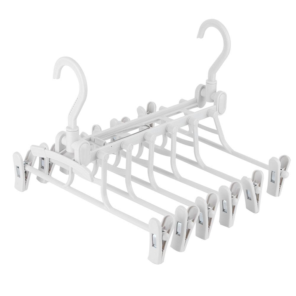 Portable Folding Hanger Clothes Drying Rack Organizer for Household Clothes Storage