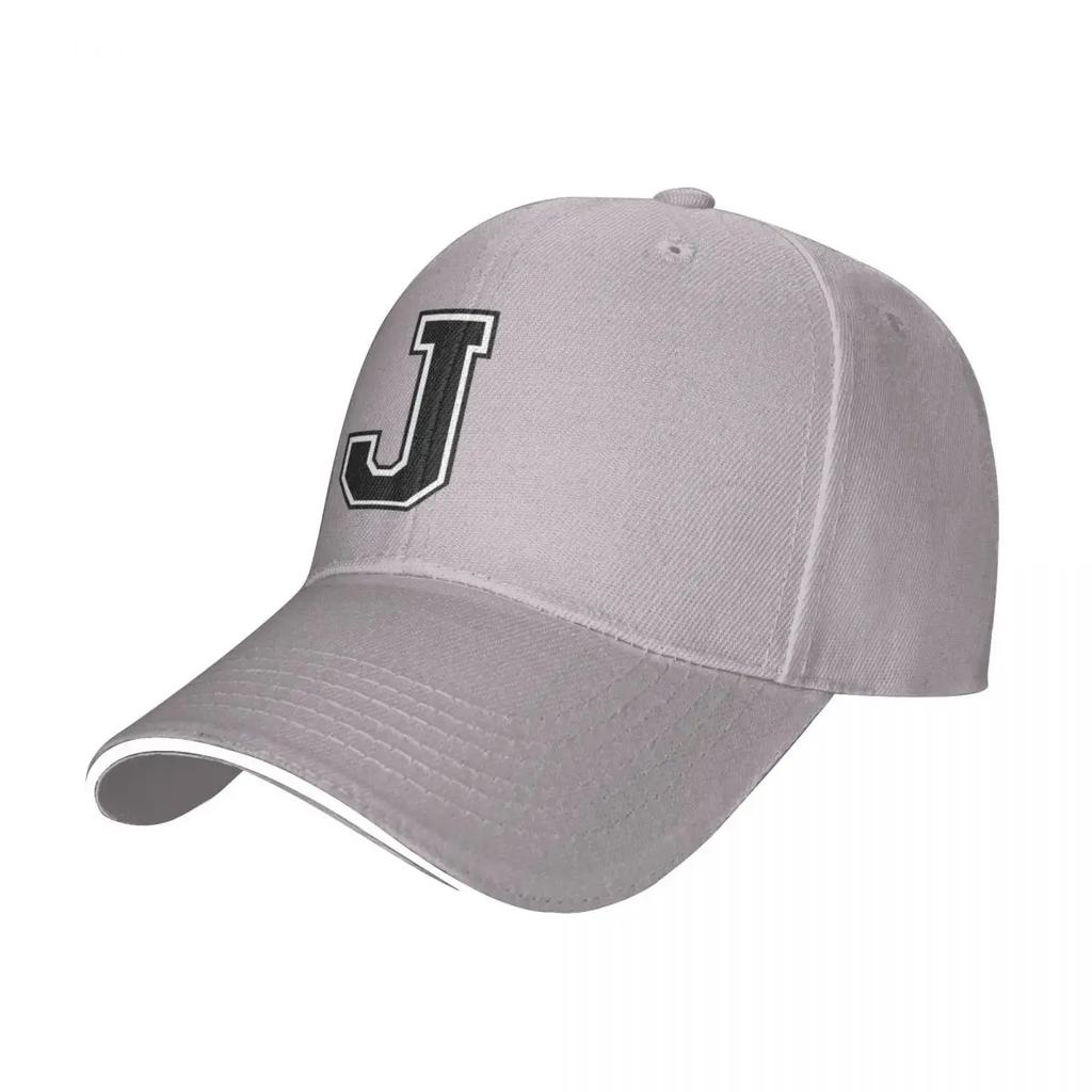 White Black Initial Letter J Printing Baseball Cap For Women Sport High-end Womens Snapback Caps Hip Hop Street Tide Hats