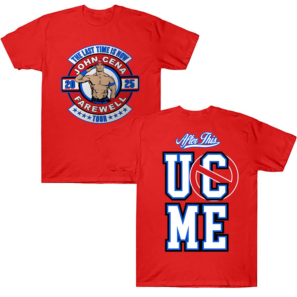 

New John Cena Farewell Tour T Shirts Summer Cotton High Quality T-shirts Unisex T-shirt Fashion Sports Clothing Top XXL червоний