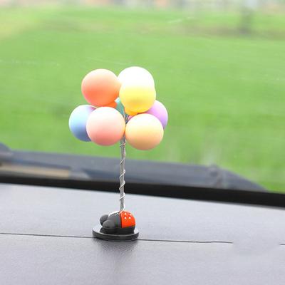 Car  Balloon  Decoration Soft Clay Colorful Balloon Shaped Car Ornaments Cute Dashboard Decor