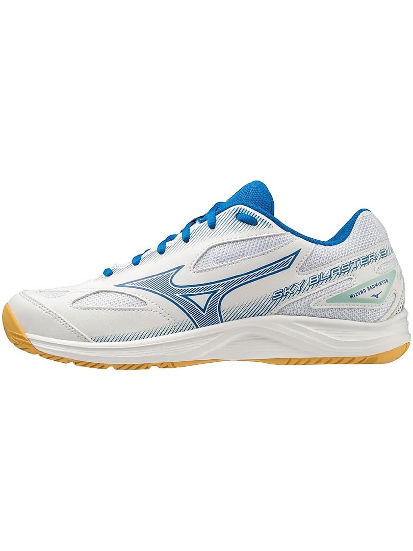 

Badminton Shoes Sky Blaster 3 cm 3E [Mizuno] White/Blue/Turquoise 22.5