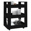 Kitchen Trolley Black 60 X 45 X 80 Cm Engineered Wood