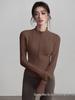 Women's Slim-Fit High Collar Yoga Jacket - Long Sleeve Knit Top for Outdoor Fitness