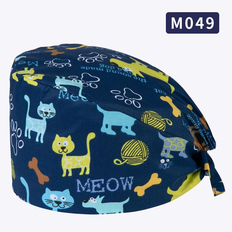 Unisex All-Cotton Printed Surgical Cap for Medical and Food Services
