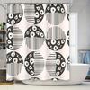 Modern Abstract Bath Shower Curtain with Black White Geometric Design Home Decor Bathroom Accessories for Kids Room Decoration