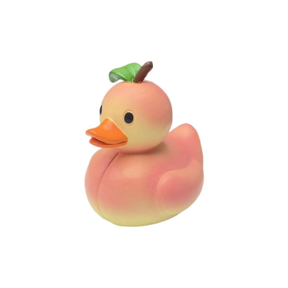 Resin Duck Figurine Cartoon Miniatures Ornament Desktop Decoration Fruit Duck Statue  Model Toy