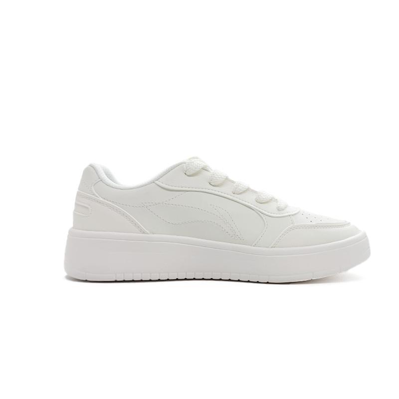 New LiNing Yuanbao Pure Abrasion Resistant Lightweight Slip Resistant Low Top Skateboard Shoes Men's Mist White AGCV149-1