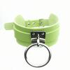 European & American Harajuku PU Leather O-Ring Choker Necklace - Street Style Nightclub Jewelry