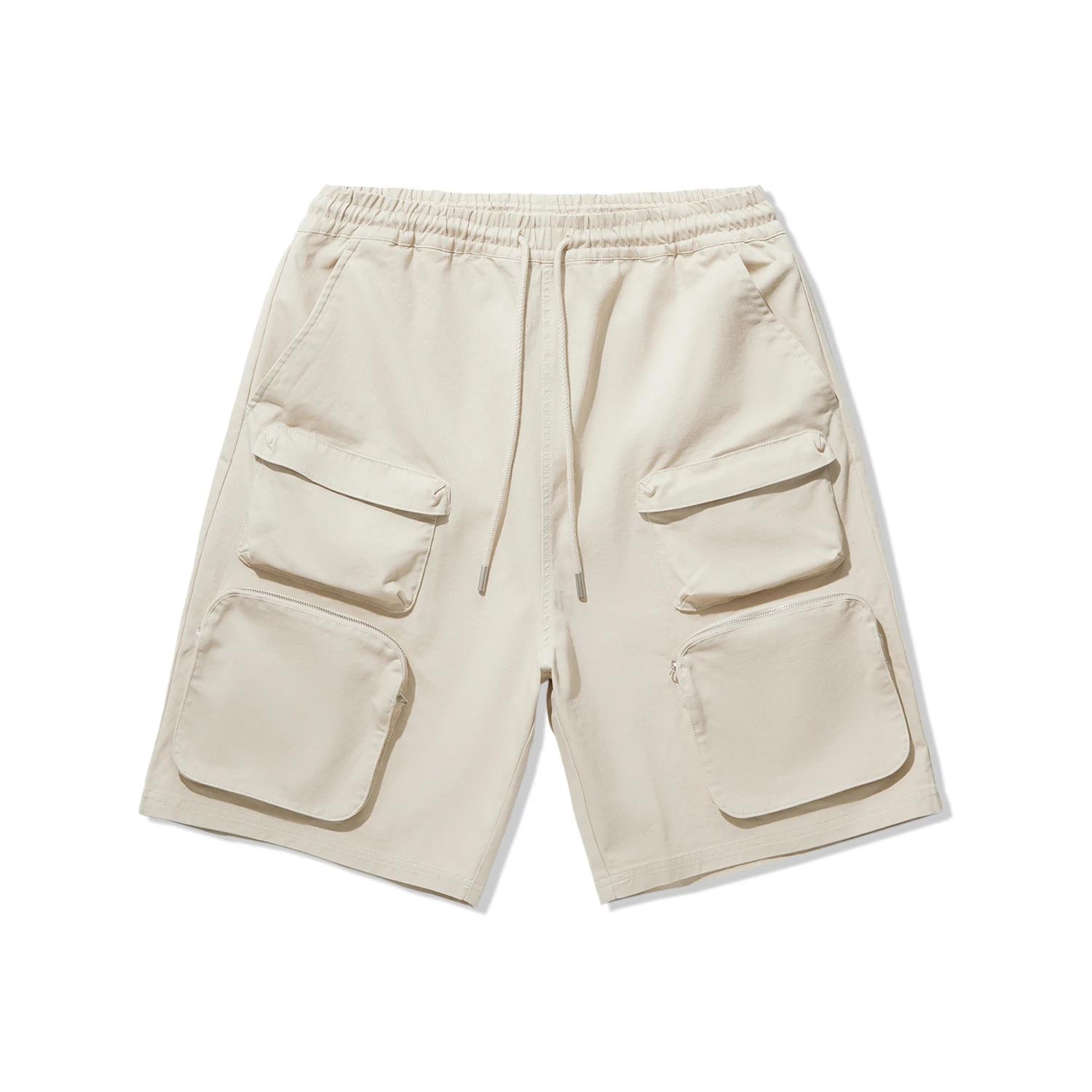 

Li Ning Однотонные шорты средней посадки на кулиске Универсальные дышащие свободные повседневные шорты Мужские шорты Овсяно-серый AKSU157-2 XXL