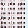 11 Zoll x 8,27 Zoll Kunststoff-Dichtungs-Klavierakkordtabelle für Klavierübungen / Schreiben von Musik