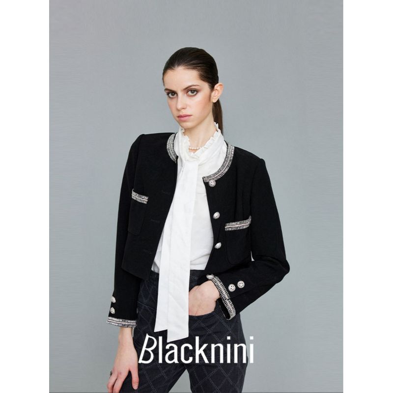 Blacknini Yin Waffle Old Qian Hly Triacetate Twill Fabric Handmade Diamond Outwear/Skirt