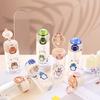 Water Bottle Summer High Value Simple Fresh Double Drink Straw Cup Male and Female Students Water Cup Cartoon Portable Anti-drop Cup